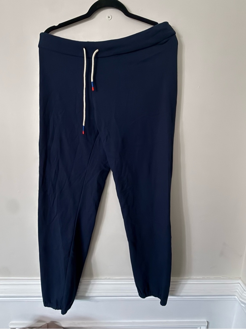 Tory Sport Navy Drawstring Joggers with Contrast Tips